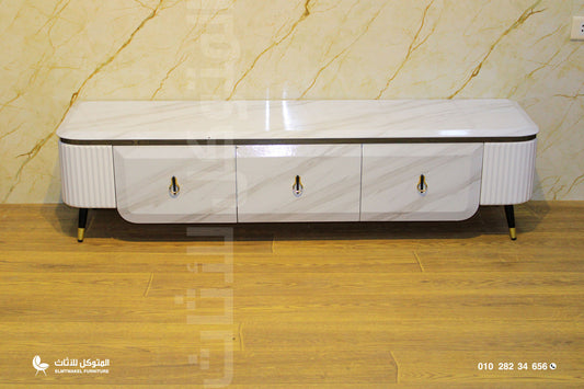 وحدة تلفزيون تابلوه - رخامي