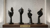 طقم تاملات فنيه رباعى - اسود
